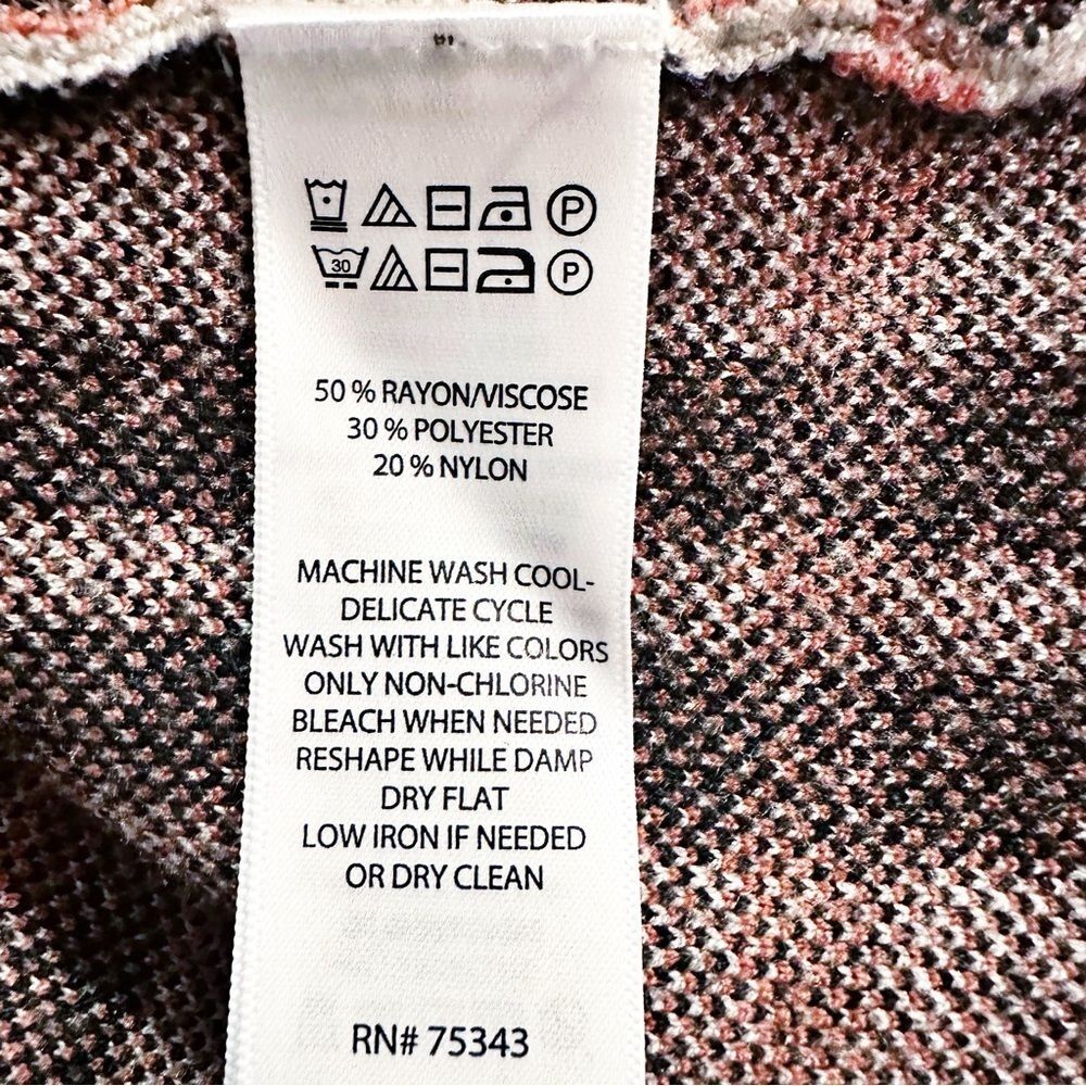 Joie Cream Plaid Button-Front Sweater Jacket with Black and Dusty Pink Accents - Picture 5 of 5